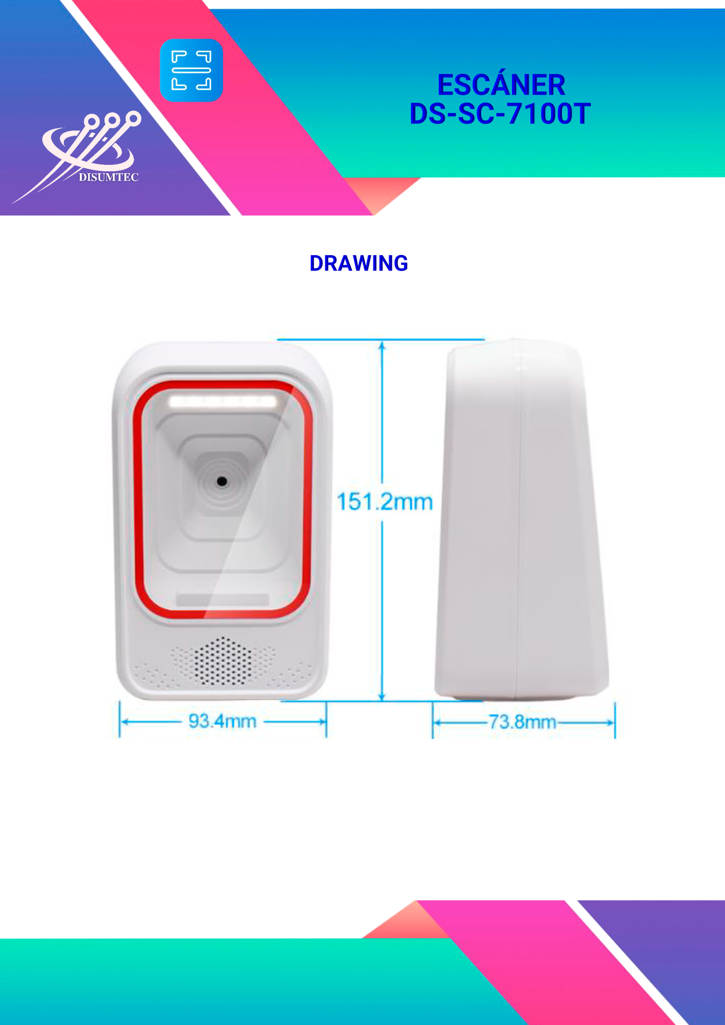 DRAWING-PLANO ESCÁNER DS-SC-7100T