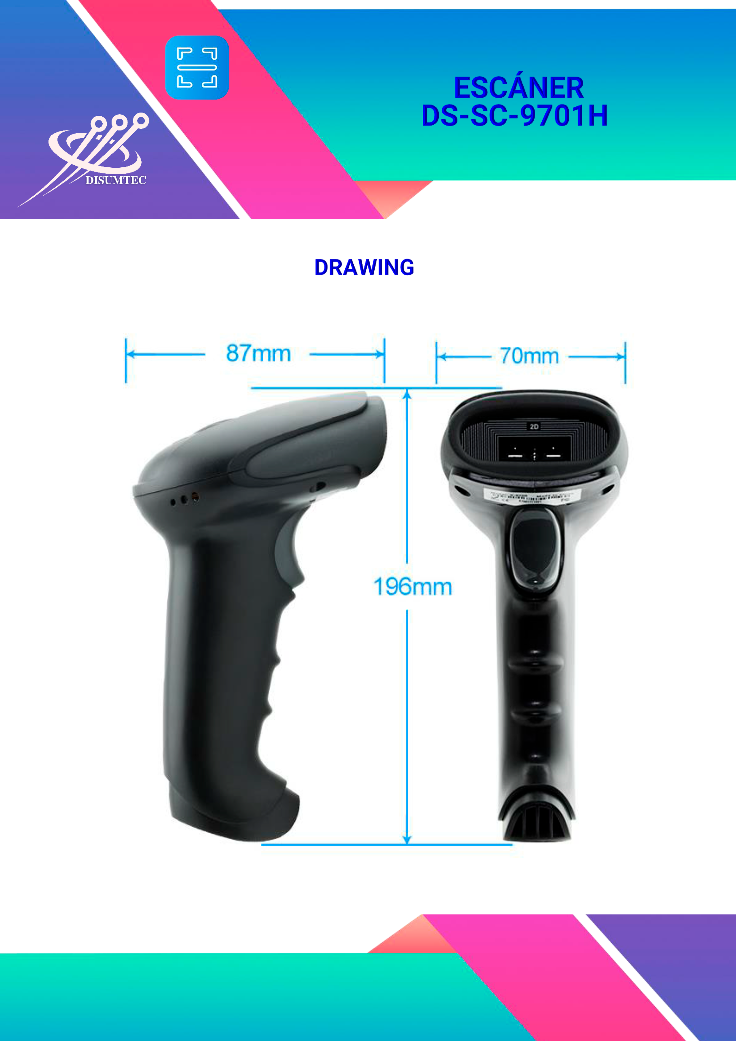 DRAWING-PLANO ESCÁNER DISUMTEC DS-SC-9701H